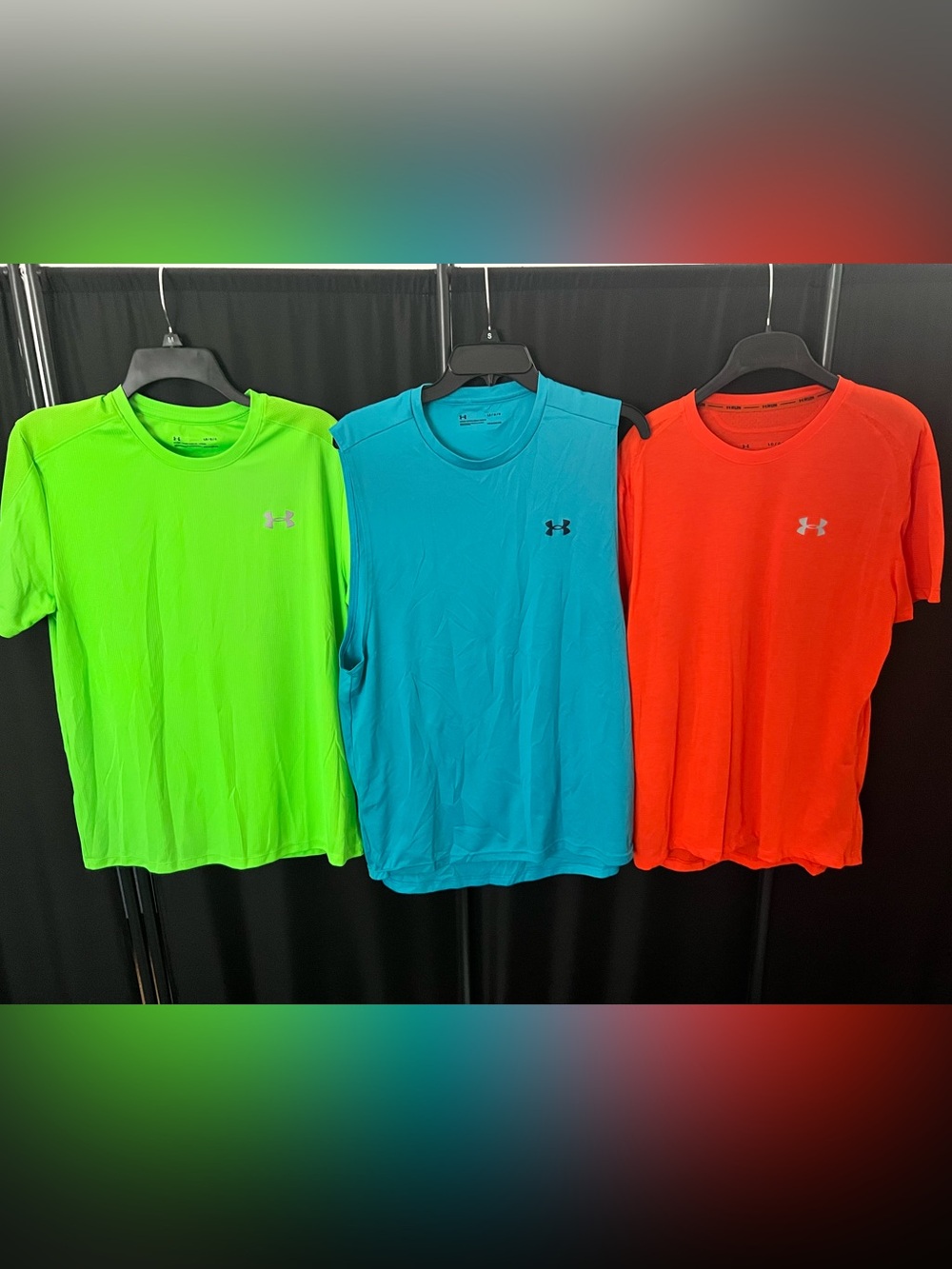 Under Armour Men’s Shirts- Lot of 3- Green, Blue and Orange